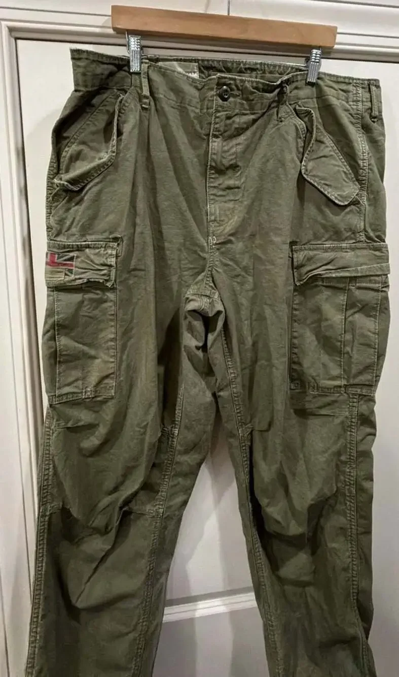 Denim & Supply Ralph Lauren Cargo Pants 42x32 Olive Green Cotton